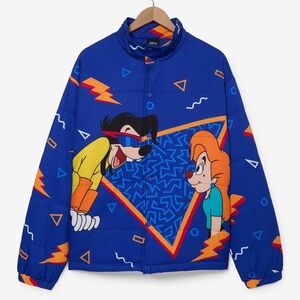 NEW Disney A Goofy Movie Max & Roxanne Retro Print Quilted Jacket - Exclusive